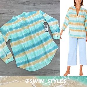 ☀️RIP CURL☀️ TIE DYE CLASSIC SURF SHIRT COVER UP